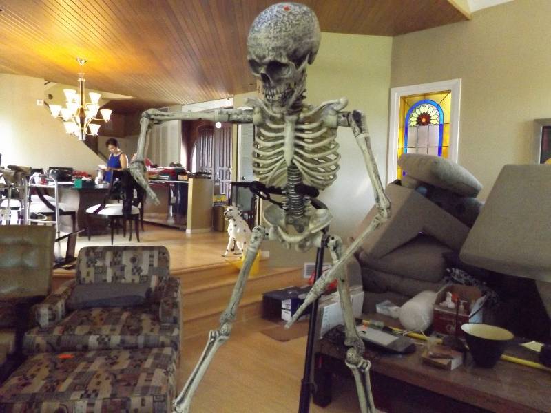 lot 161 image: Skeleton on Guitar Stand