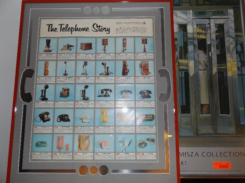 lot 372 image: 2 Prints with Telephone Motif