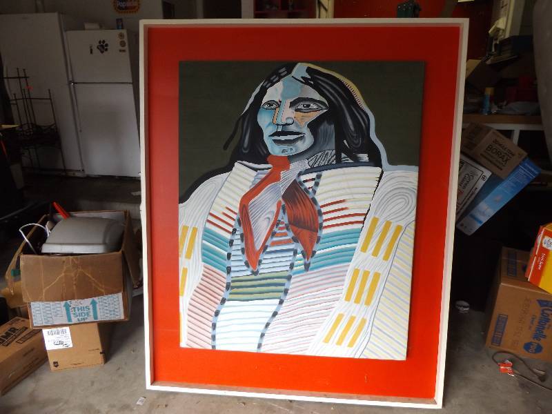 lot 283 image: Native American Oil Painting