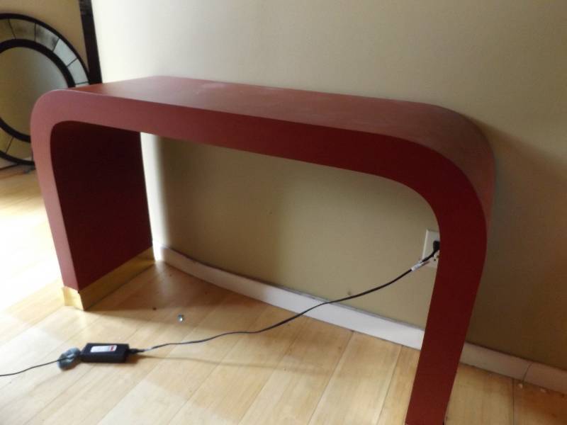 lot 100 image: Sofa table l-4 ft, T-29 in