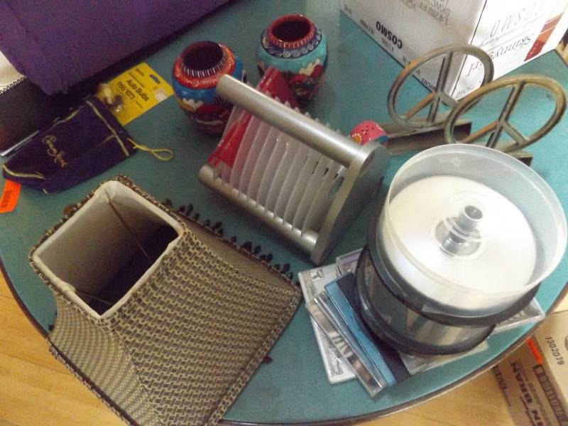 lot 157 image: Dcor, CDs, CD Holder, Lampshade, more