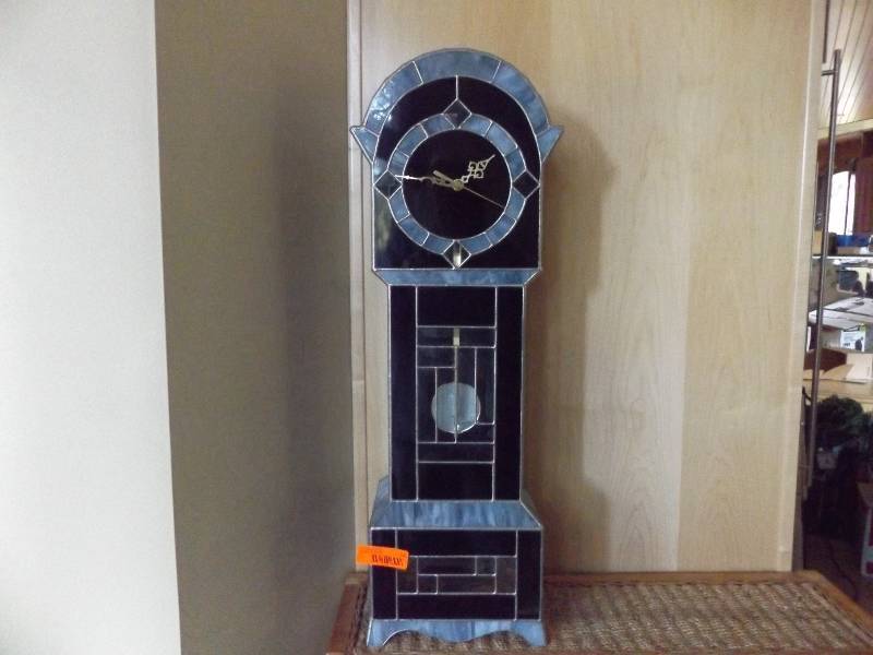 lot 13 image: Stained Glass Clock