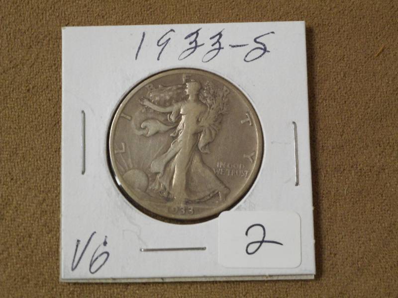 1933-S Walking Liberty Half Dollar,...