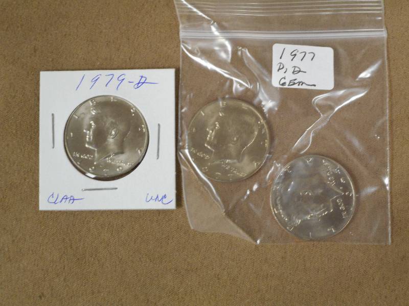 1977-P, 1977-D, 1979-D Kennedy Clad...