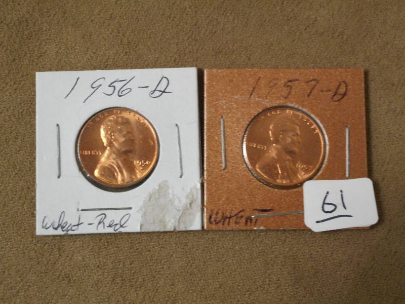 1956-D1957-D Wheat Pennies ...
