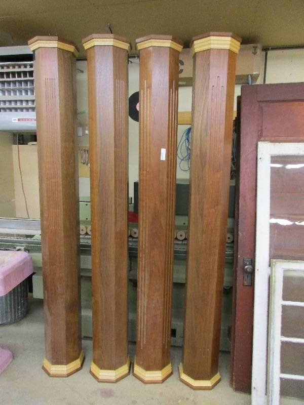 4 Walnut columns