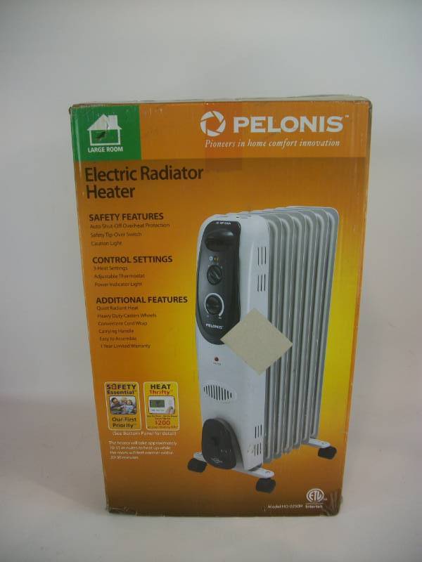 Pelonis 7-Fin Electric Radiator Heater, Off-white