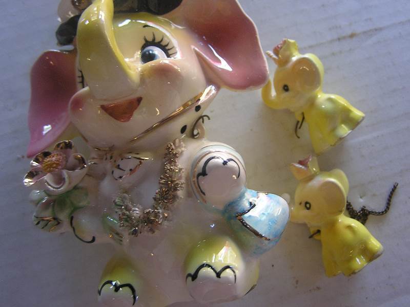 lot 152-COPY image: fairyland elephant with babies (slight flaw)