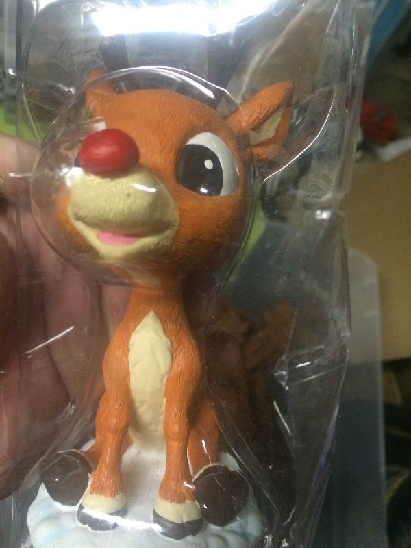 lot 15 image: rudolph red nosed bobble-head