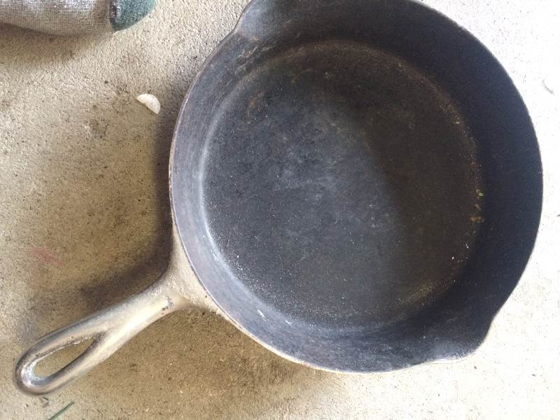 lot 56 image: cast iron skillet #8 nickel