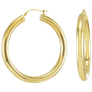 Select Gold 14K Gold Round Hoop Earrings