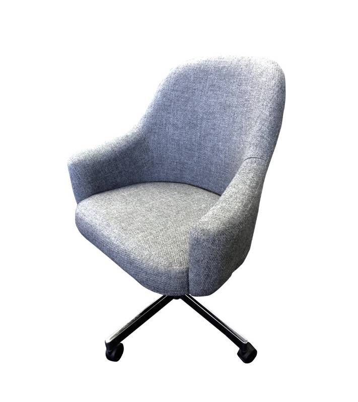 lot 2 image: lot of 4 unbelievable vintage wool chairs In the style of Knoll Saarain