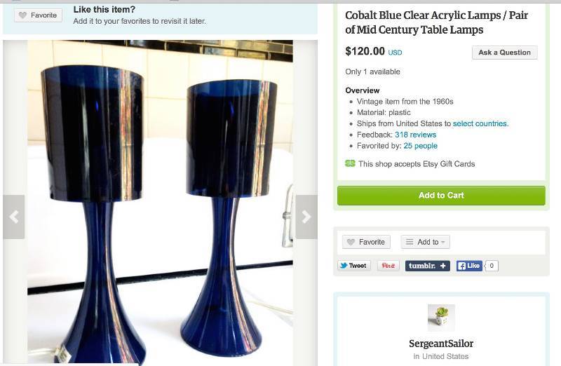 lot 11 image: 1970s Acrylic Lamps Hot Hot Hot sellers