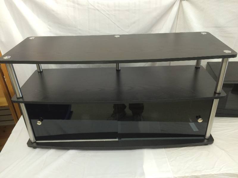 new tv stand with sliding glass doors