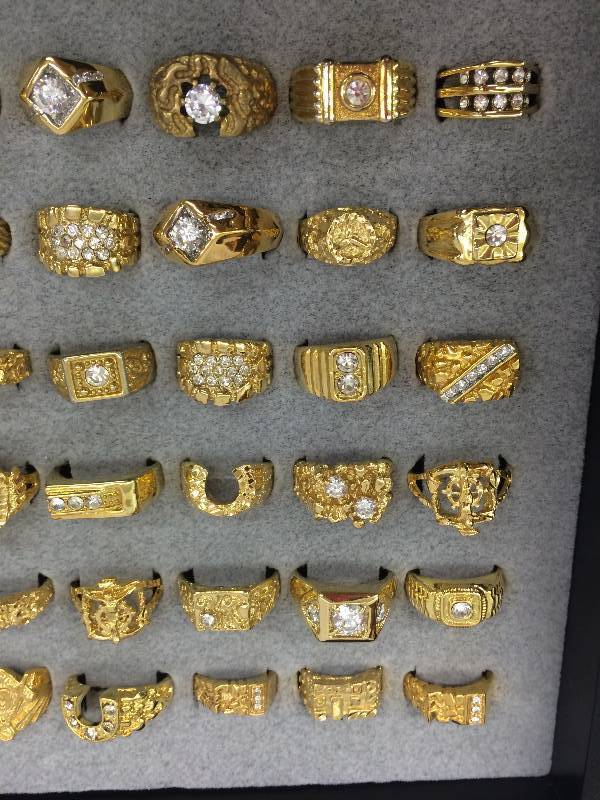72  gold toned rings