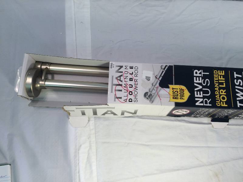 TITAN NeverRust Aluminum 72-Inch Double Straight Shower Rod