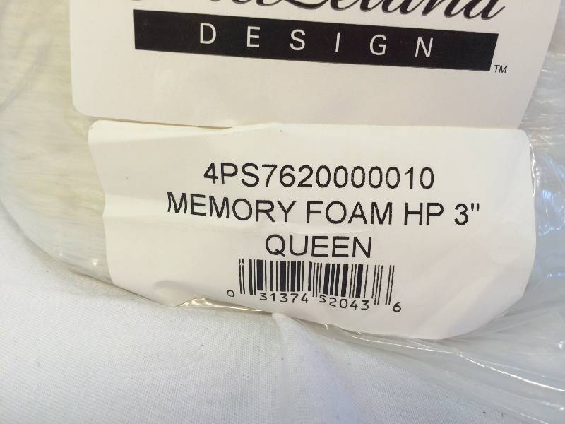 McLeland Design 3 Visco Foam Mattress Topper - Queen retail 150