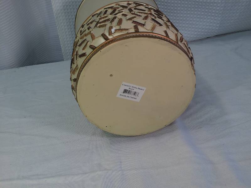 Popular Bath Confetti Waste Basket, Beige  retails 60