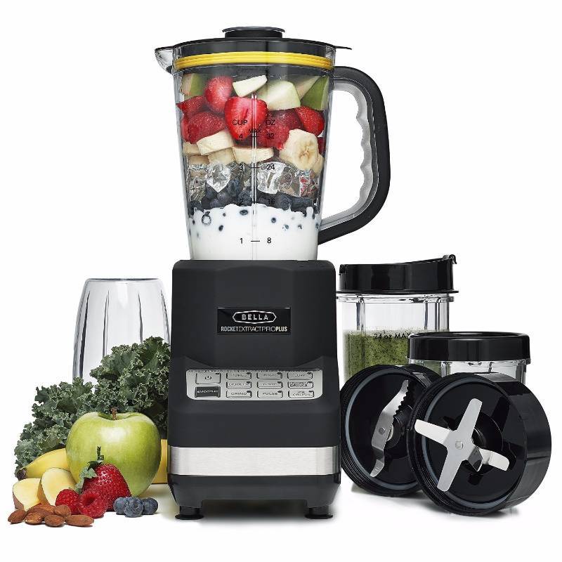 BELLA Rocket Extract Pro Plus Multi-Functional Blender, Black