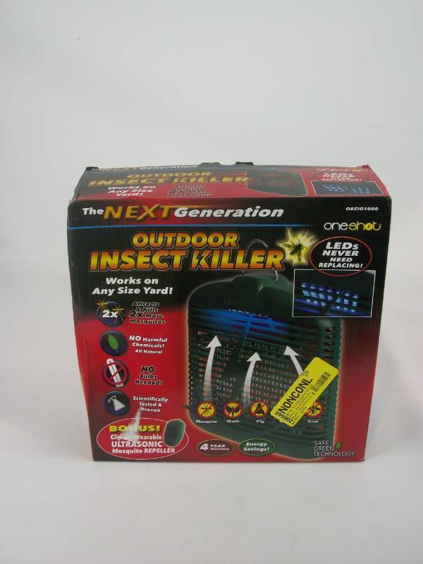 OneShot Hanging or Tabletop Bug Zapper with LED