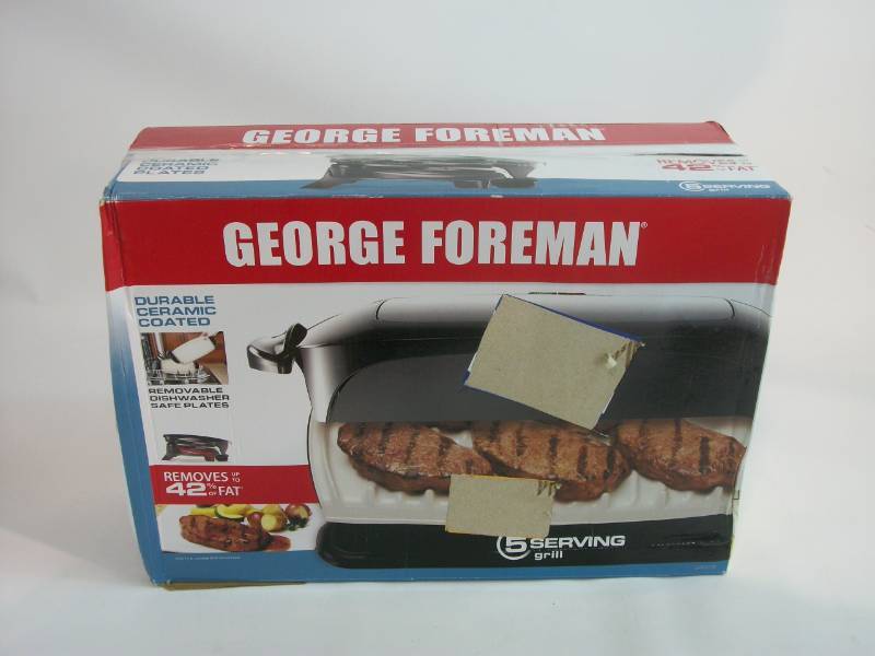 George Foreman 5 Serving Removable Plate Grill, PlatniumBlack