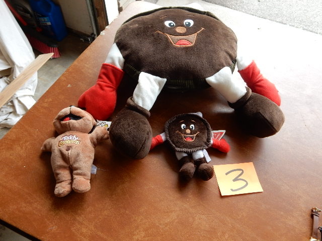 Oreo Man, Stuffed doll.. Large and small.. Teddy Grahams collectibles