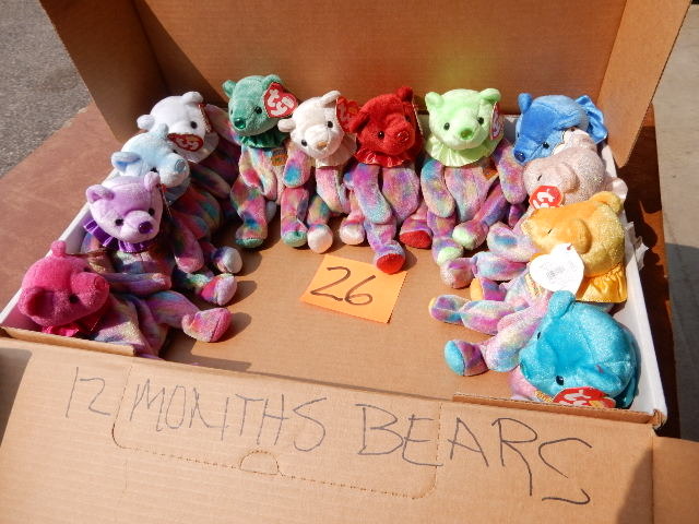 TY, 12 Months Beanies.. All 12 months