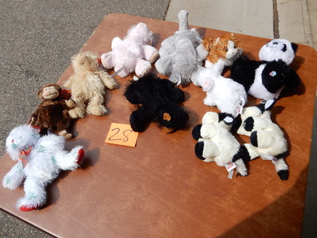 8 GANZ and 3 TY Dolls as pictured