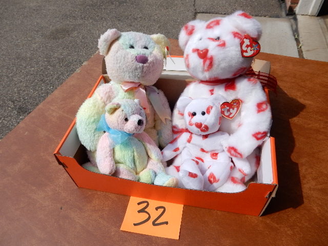 TY, 2 Pair, Beanie Buddy and Babies, Groovy and Smooch