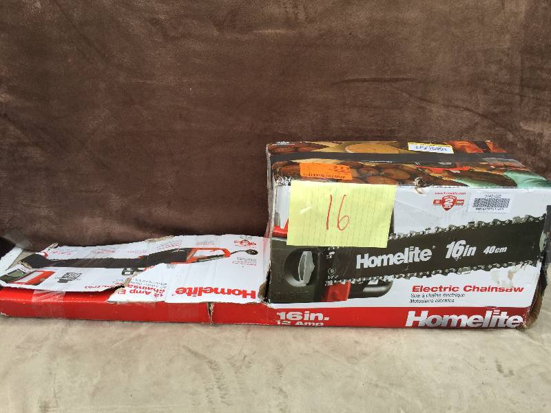 lot 16 image: Homelite Electric Chainsaw