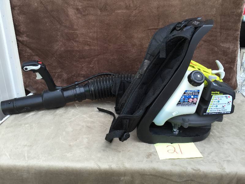 lot 21 image: Ryobi backpack Gas Blower