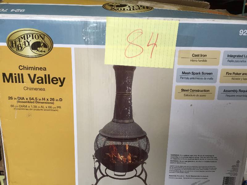lot 84 image: Hampton Bay 54 Cast Iron Chimenea