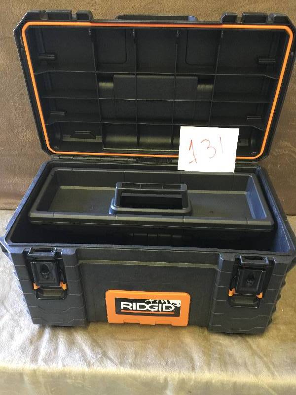 lot 131 image: Ridgid tool box