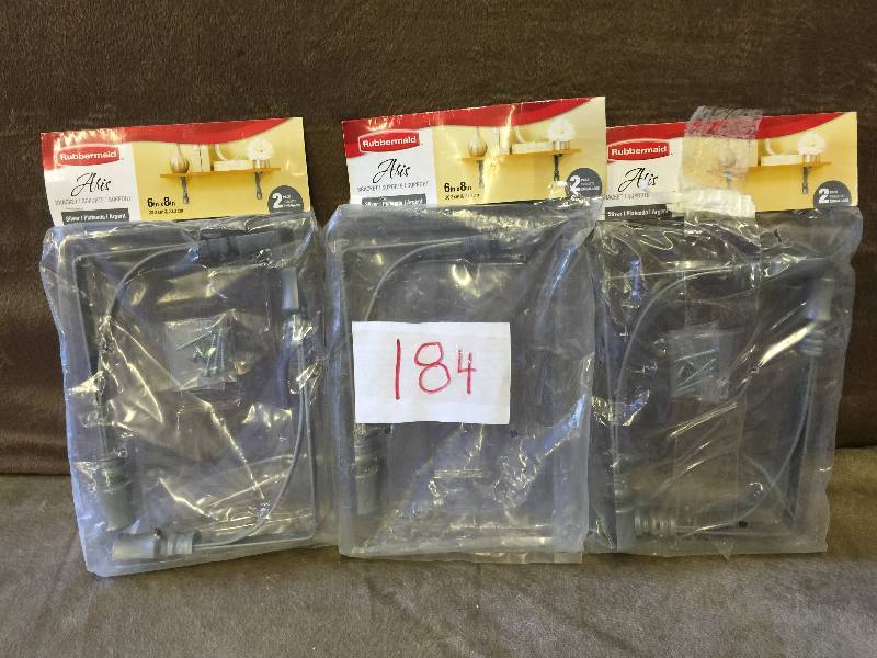 lot 184 image: Lot of Rubbermaid Bracket Support