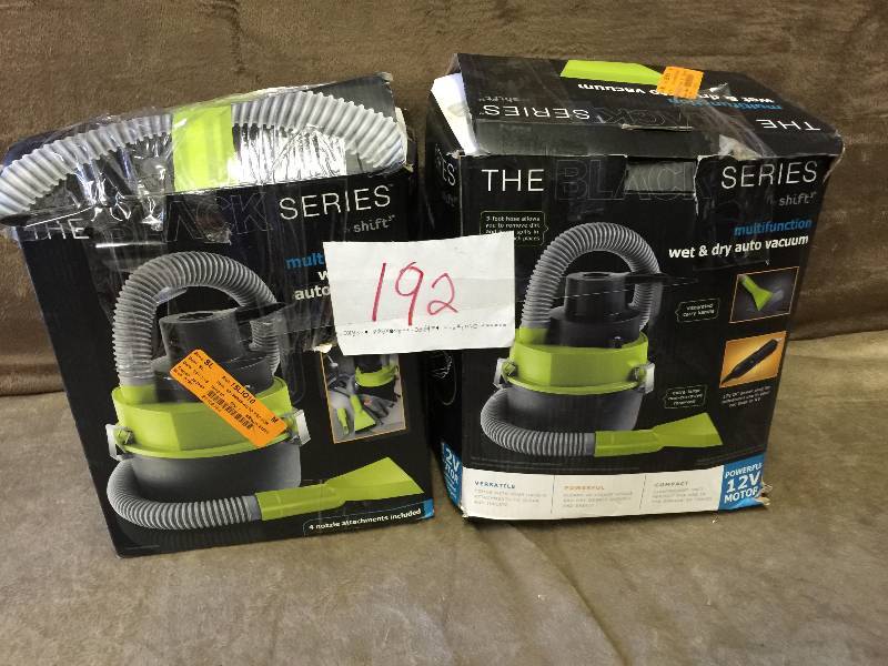 lot 192 image: Lot of Black Series WetDry Auto Vacuum