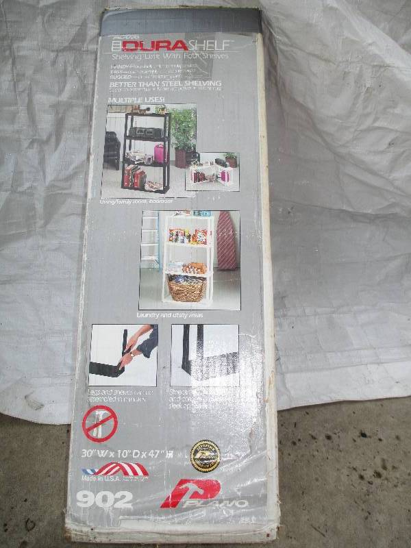 lot 3 image: plano dura shelf shelving unit with...