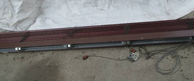 lot 11 image: cherry wood color blinds- 74 wide...