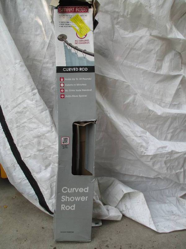 lot 17 image: smart rods curved shower rod adjust...