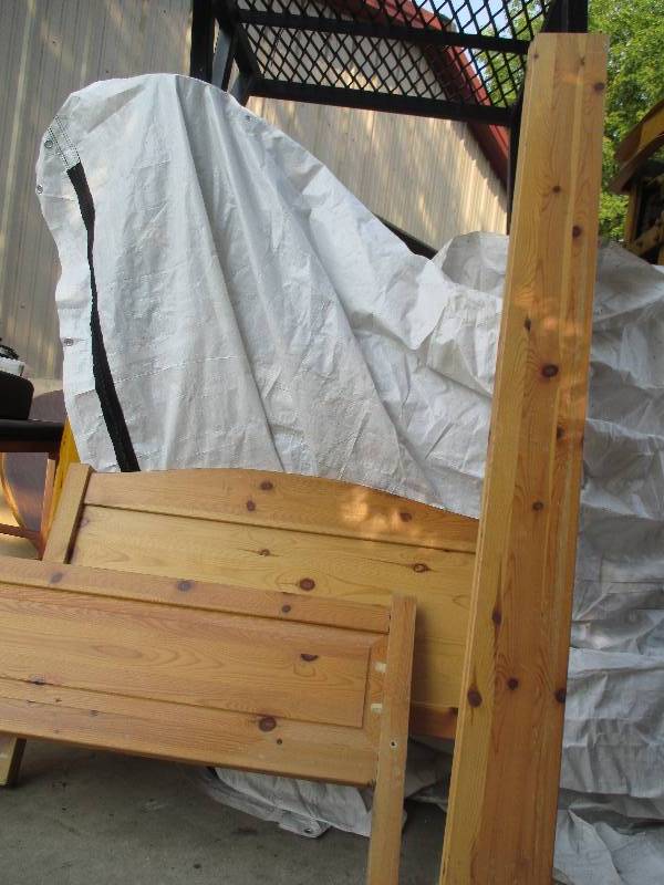 lot 44 image: kids solid wood bed includes head b...