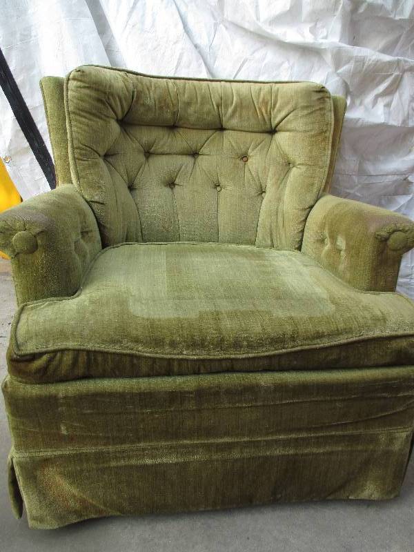 lot 49 image: vintage green chair ...