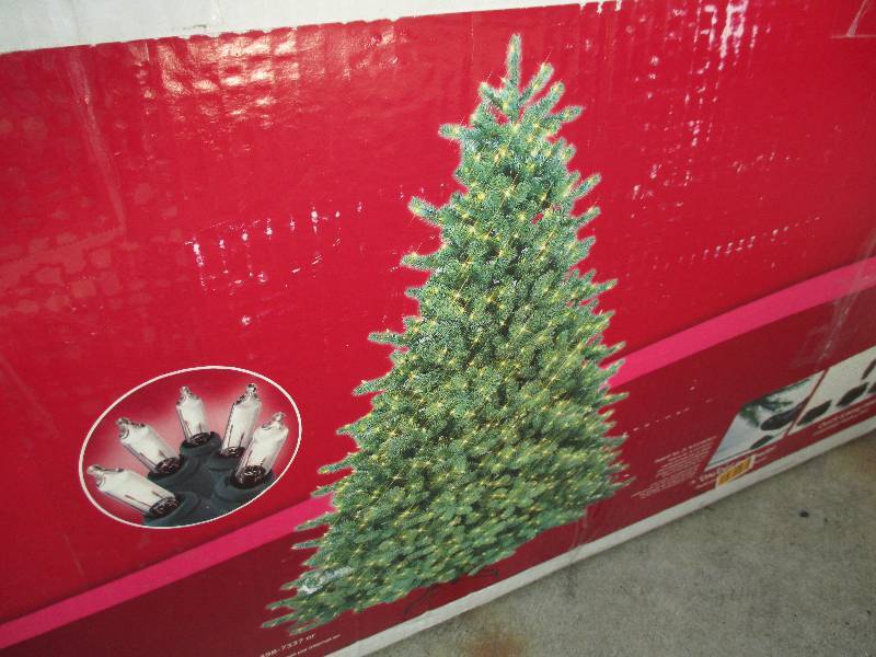 lot 154 image: 7 foot large Christmas tree, in the...
