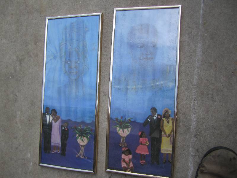 lot 127 image: 2 wall dcor pieces, 20 x 9 each...
