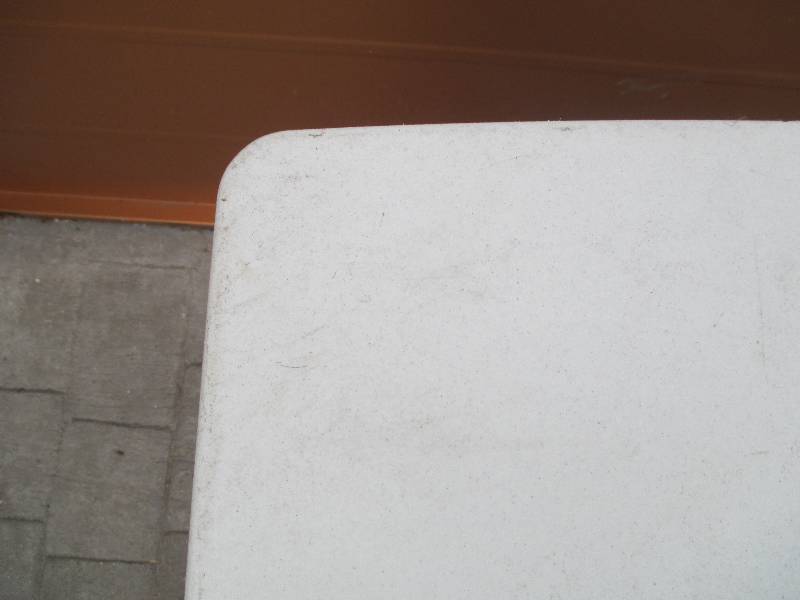 lot 143 image: Small plastic table with adjustible...