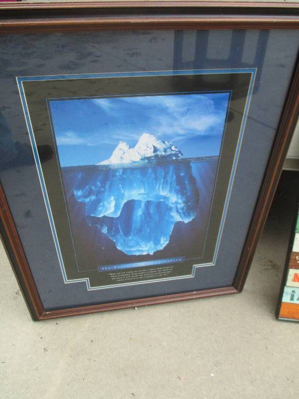 lot 63 image: Inspirational ice burg picture 25 x...