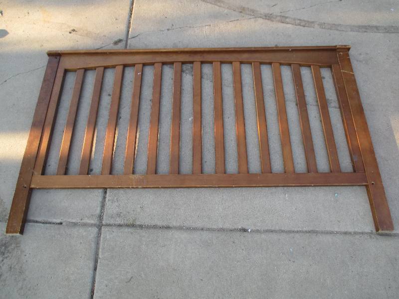 lot 100 image: Wood headboard, 56 wide...