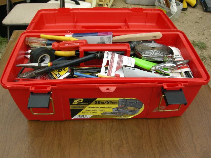 Tool box with tools