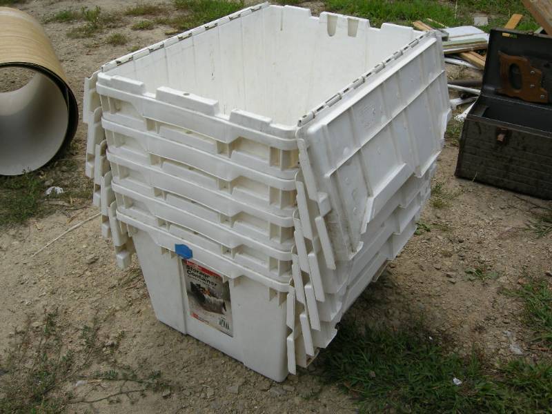 5 flip top storage containers