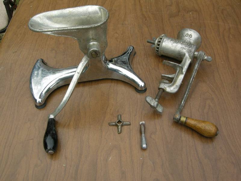 Vintage meat grinders