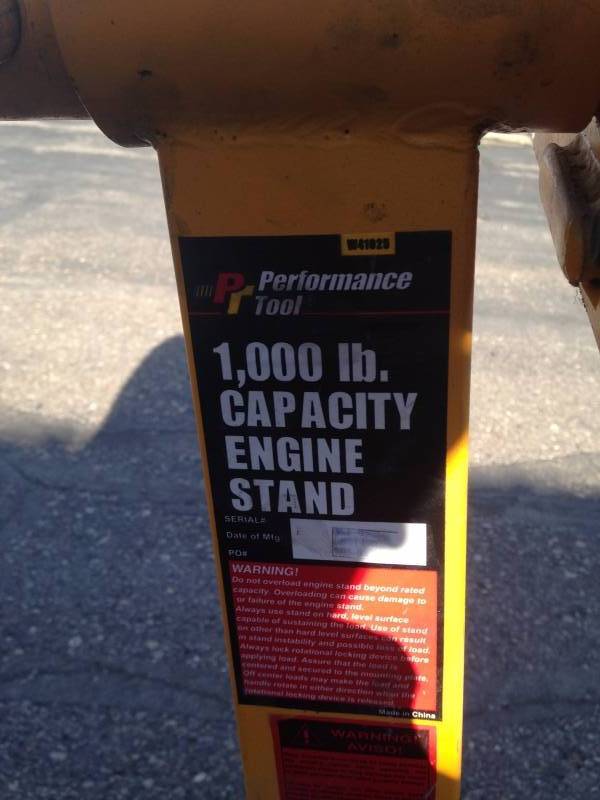 Performance Tool Engine Stand