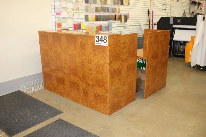Wood Reception Desk and Return